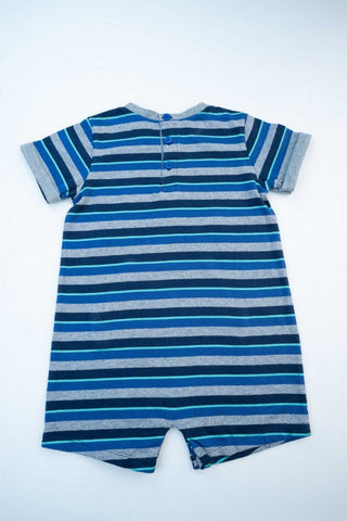 Tommy Hilfiger - Blue and Grey Striped Onesie - MixMax