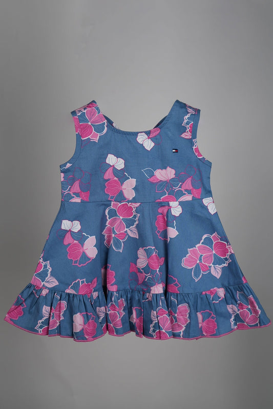 Tommy Hilfiger - Blue and Pink Floral Frock Set - MixMax