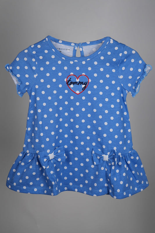 Tommy Hilfiger - Blue Polka Dot Frock Set - MixMax