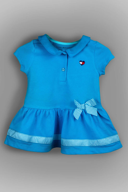 Tommy Hilfiger - Blue Polo Style Ribboned Frock - MixMax