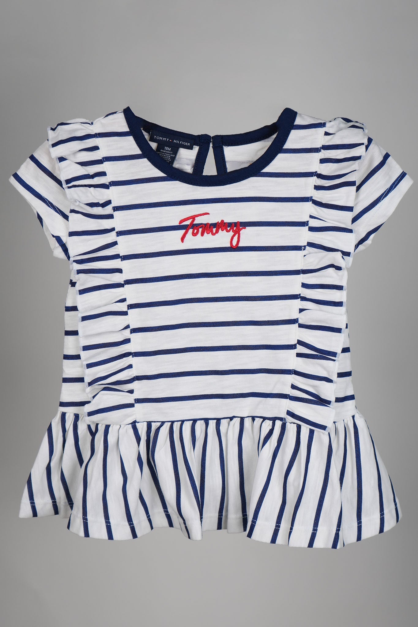 Tommy Hilfiger - Blue Striped Frill Frock Set - MixMax