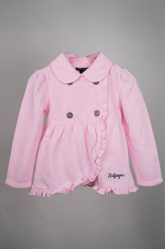 Tommy Hilfiger - Pink Frill Coat Set with Navy Blue Leggings - MixMax