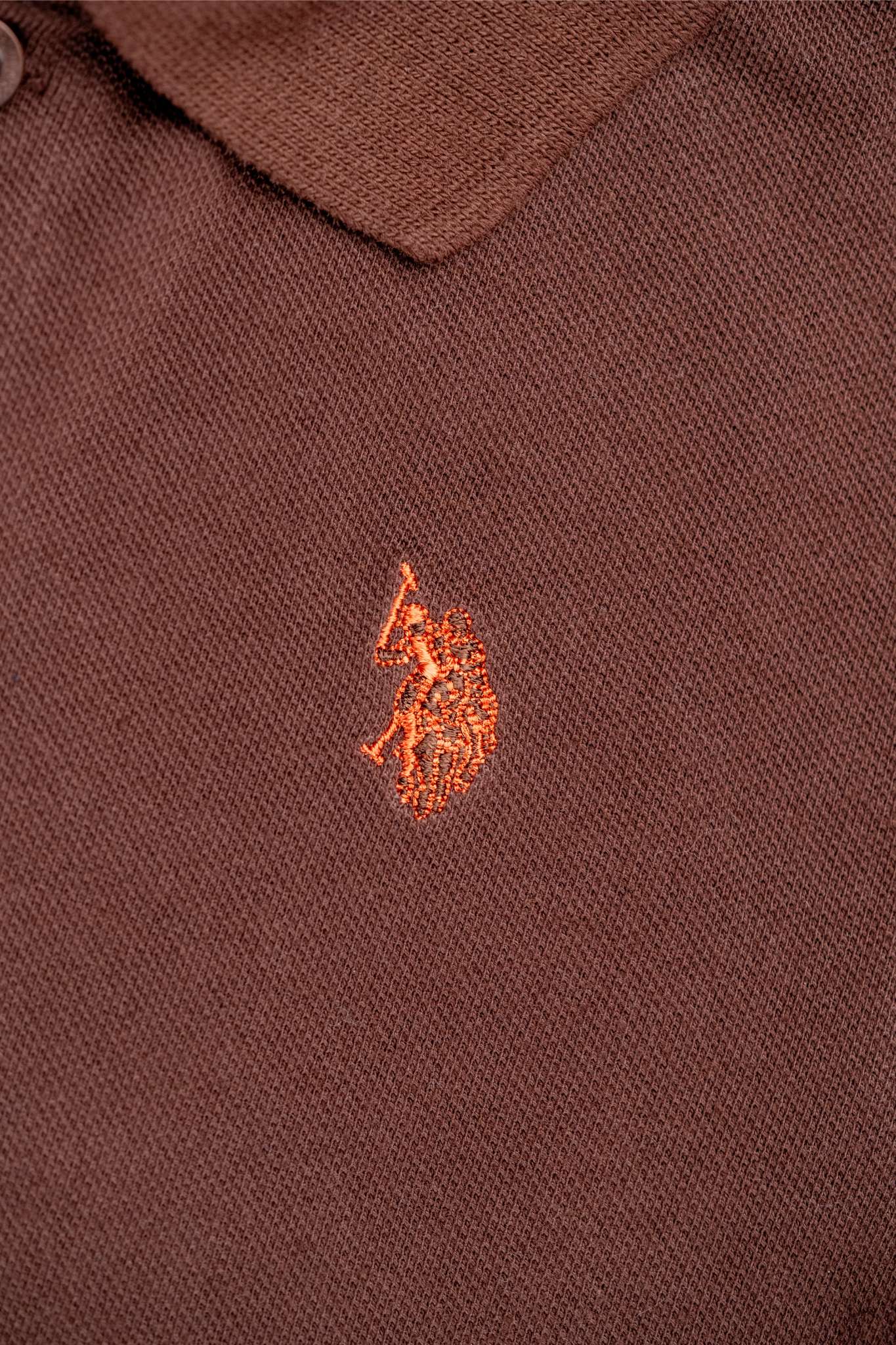 USPA - Brown Full Sleeve Polo Shirt - MixMax