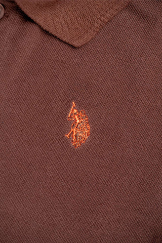 USPA - Brown Full Sleeve Polo Shirt - MixMax