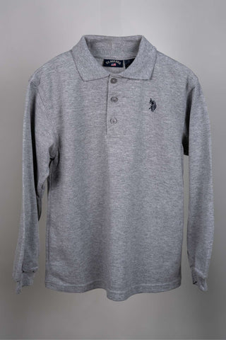 USPA - Polo Shirt Full Sleeve Grey - MixMax