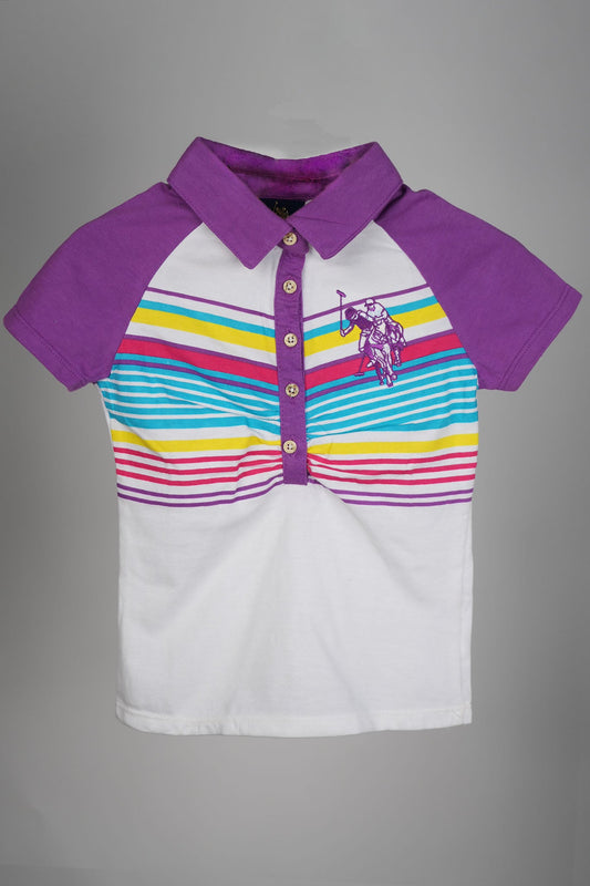 USPA - Purple Pleated Polo Shirt - MixMax